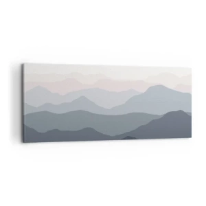 Schilderen op canvas - Golven van de bergen - 100x40 cm