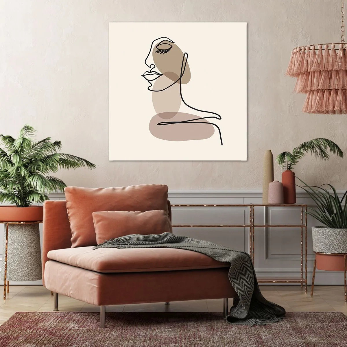 Schilderen op canvas - Luisteren naar zichzelf - 70x70 cm