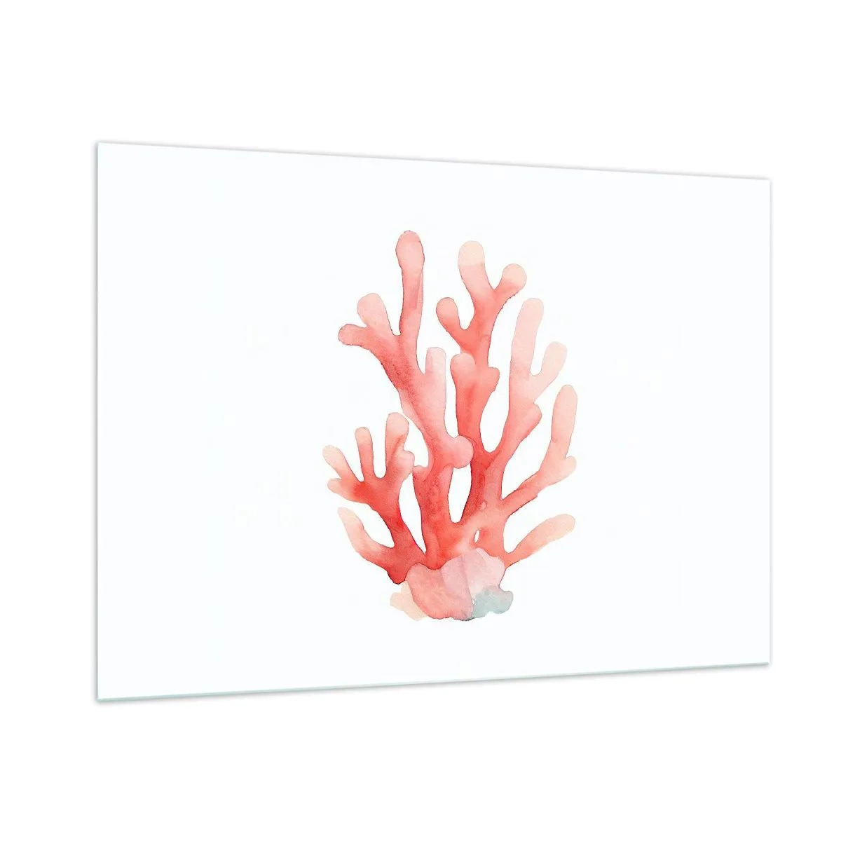Schilderen op glas - Koraalkleurig koraal - 100x70 cm