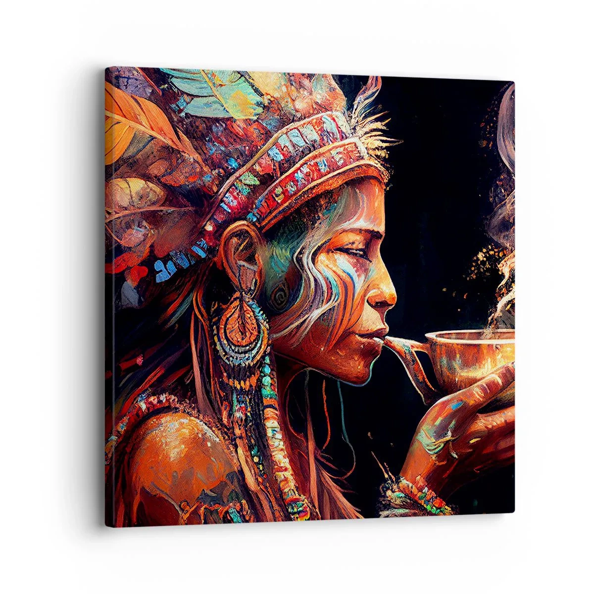 Schilderen op canvas - Magisch ritueel - 30x30 cm