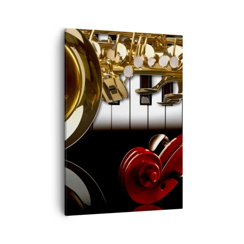 Schilderen op canvas - Plaatwerk, hout en ivoor - 50x70 cm