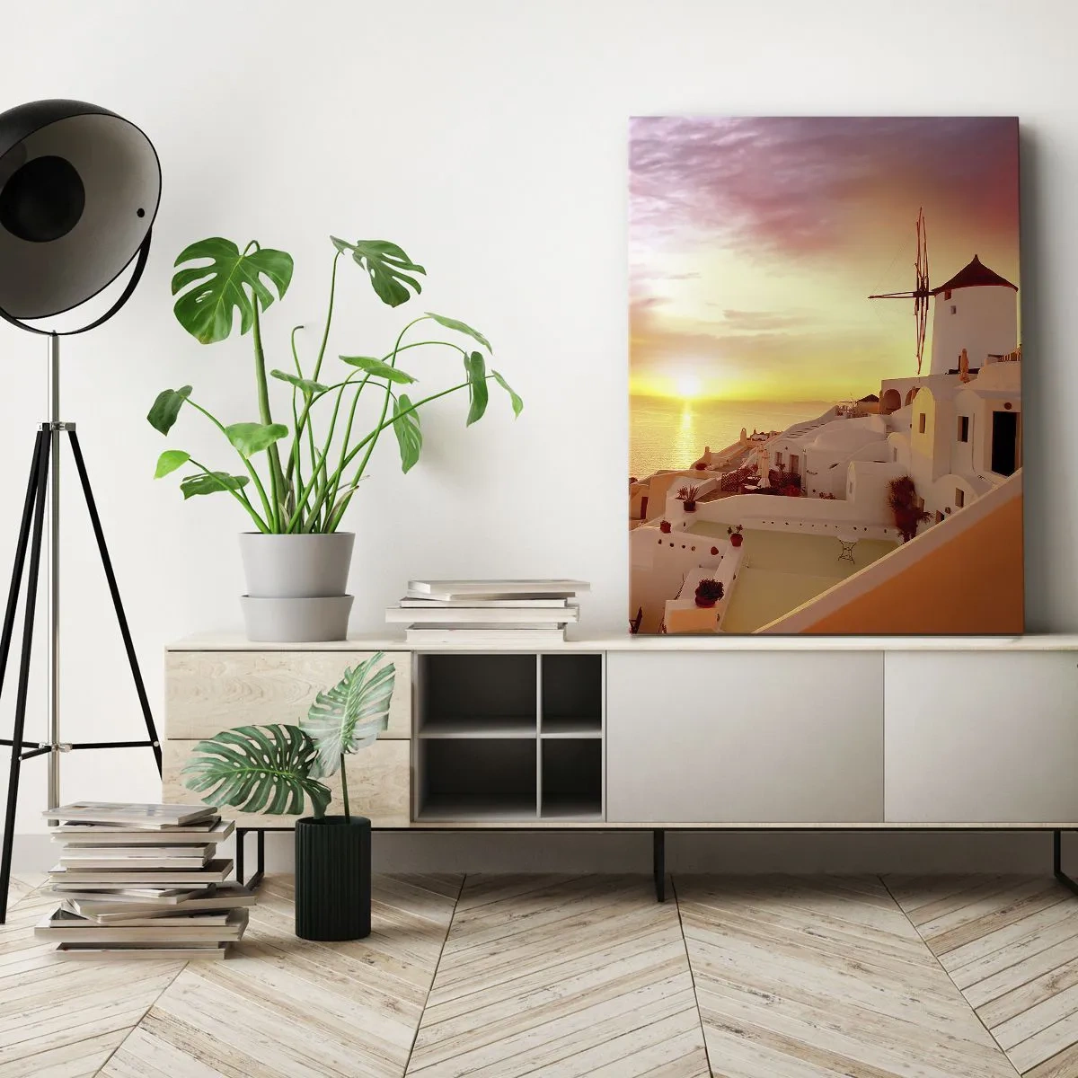 Schilderen op canvas - Spreiden in wit en goud - 50x70 cm