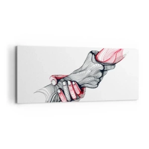 Schilderen op canvas - Je bent in goede handen - 100x40 cm