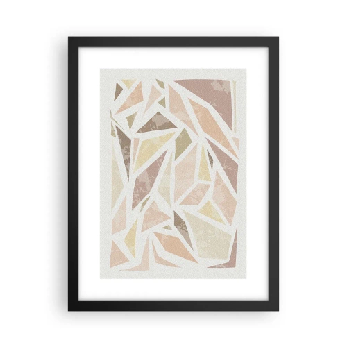 Poster in een zwarte lijst - Gebrandschilderd glas compositie - 30x40 cm