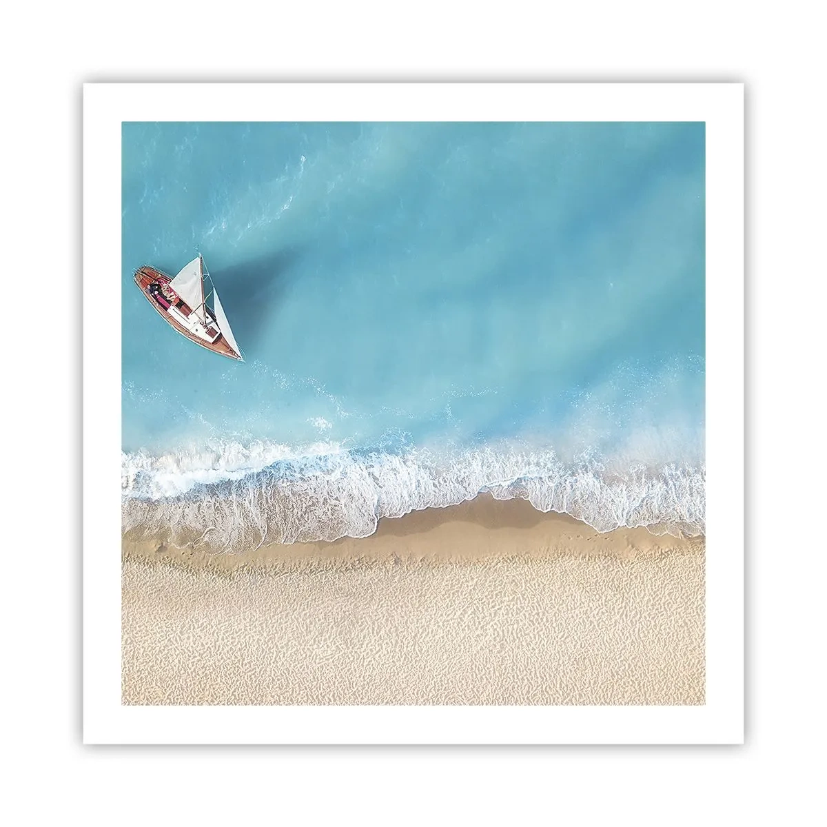 Poster - Op de grens van blauw en goud - 60x60 cm