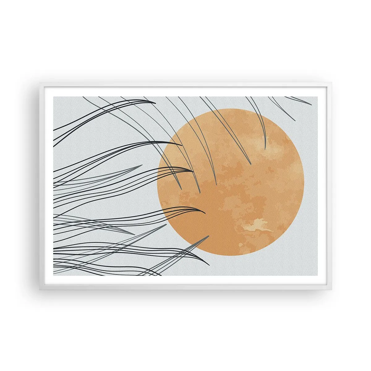 Poster in een witte lijst - Altijd naar de zon - 100x70 cm