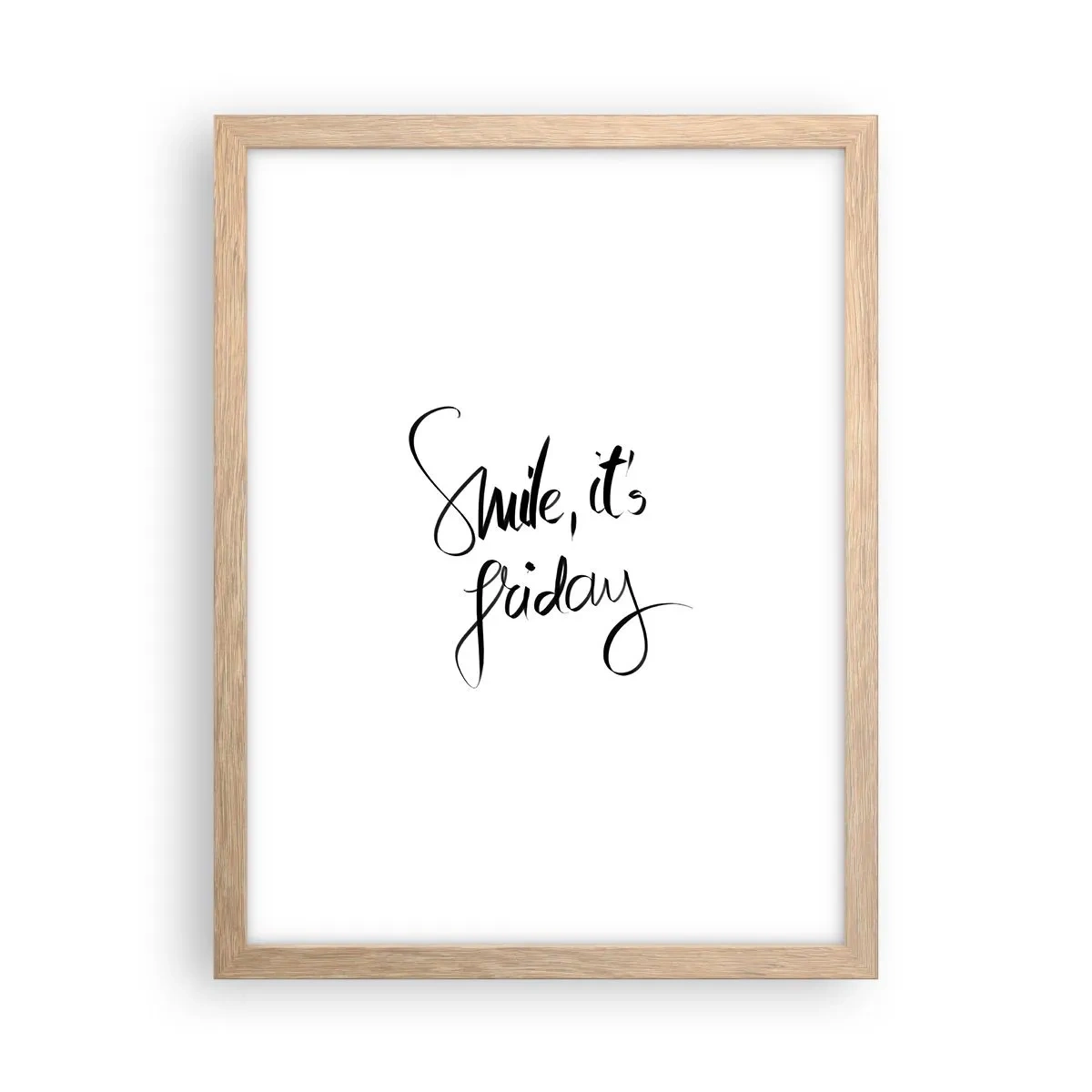 Een poster in een licht eiken lijst - Echte vreugde - 30x40 cm