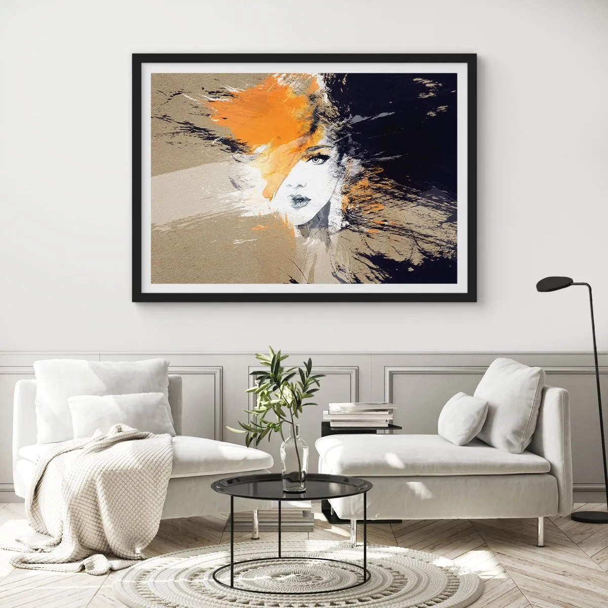 Poster in een zwarte lijst - En er is licht - 100x70 cm