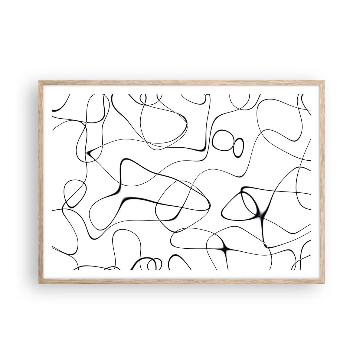 Een poster in een licht eiken lijst - Levenspaden, wisselvalligheden - 100x70 cm