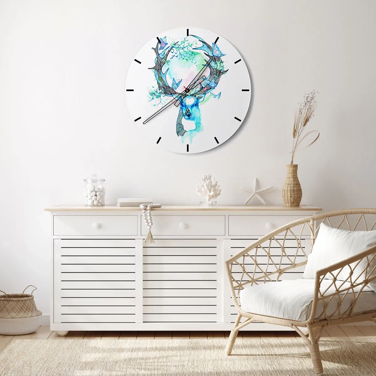 Wandklok - Klok - De kracht en delicatesse van de natuur - 30x30 cm