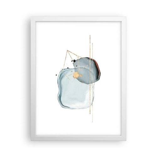 Poster in een witte lijst - Een studie van druppels - 30x40 cm