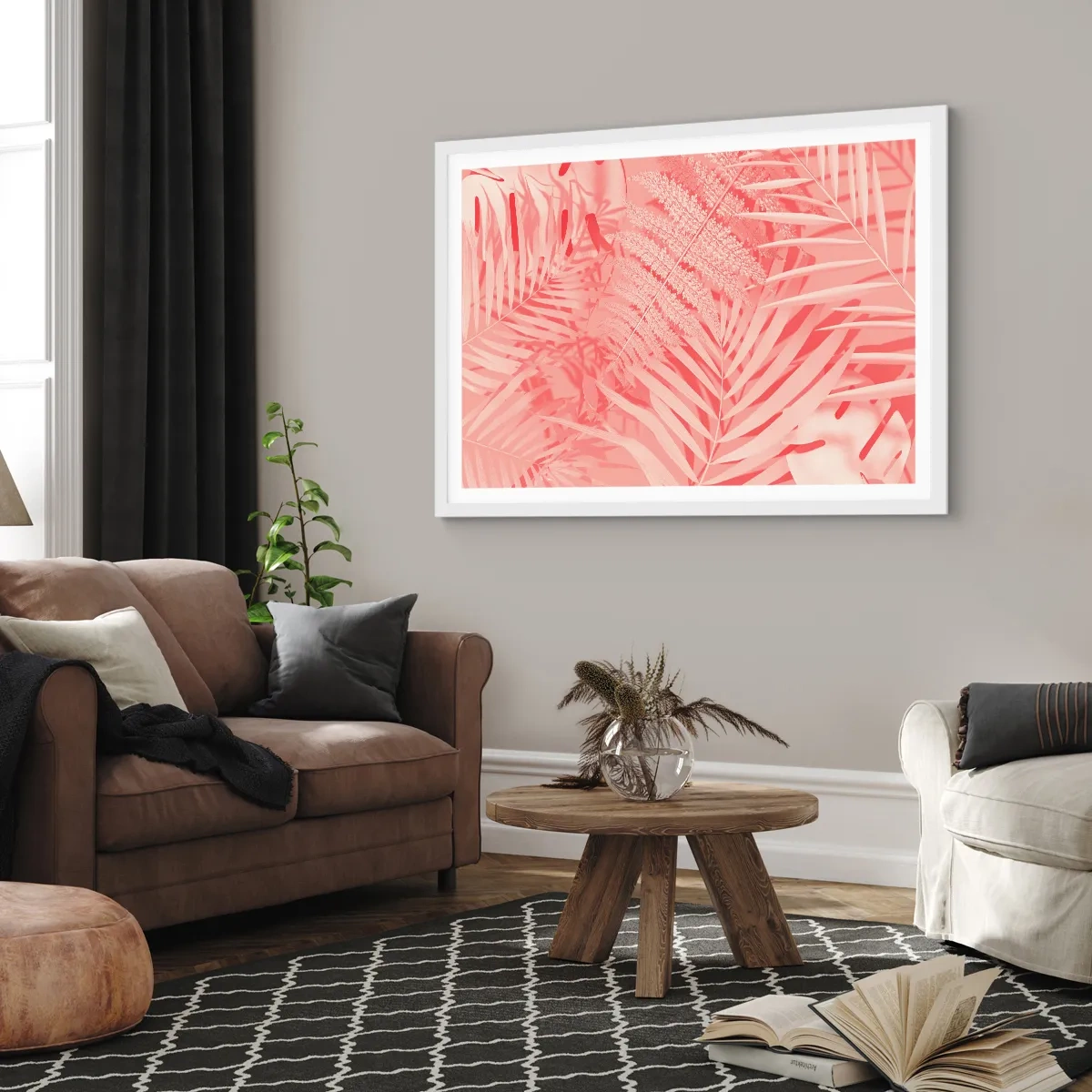 Poster in een witte lijst - Roze concept - 40x30 cm