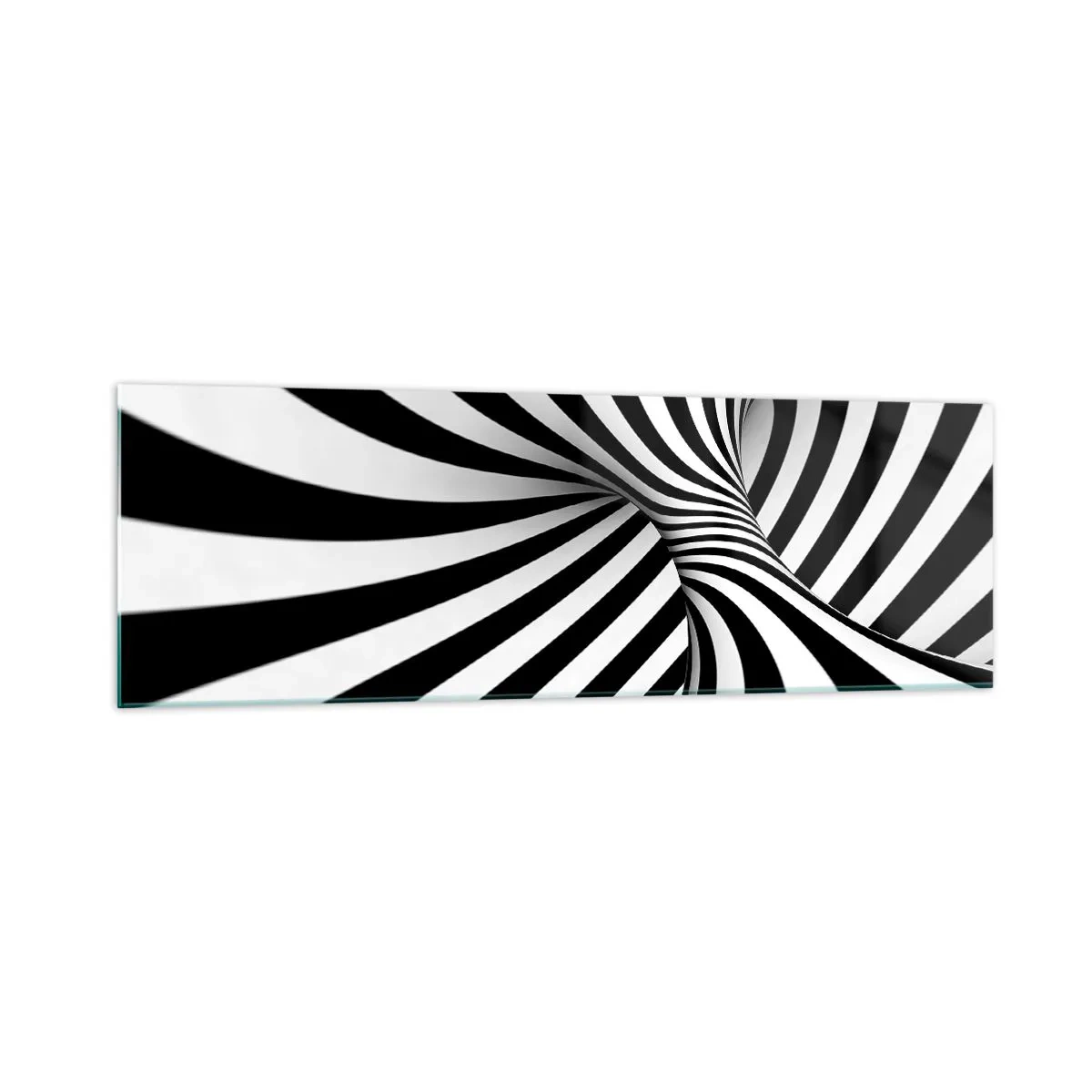 Schilderen op glas - Compositie: dansende ruimte - 160x50 cm