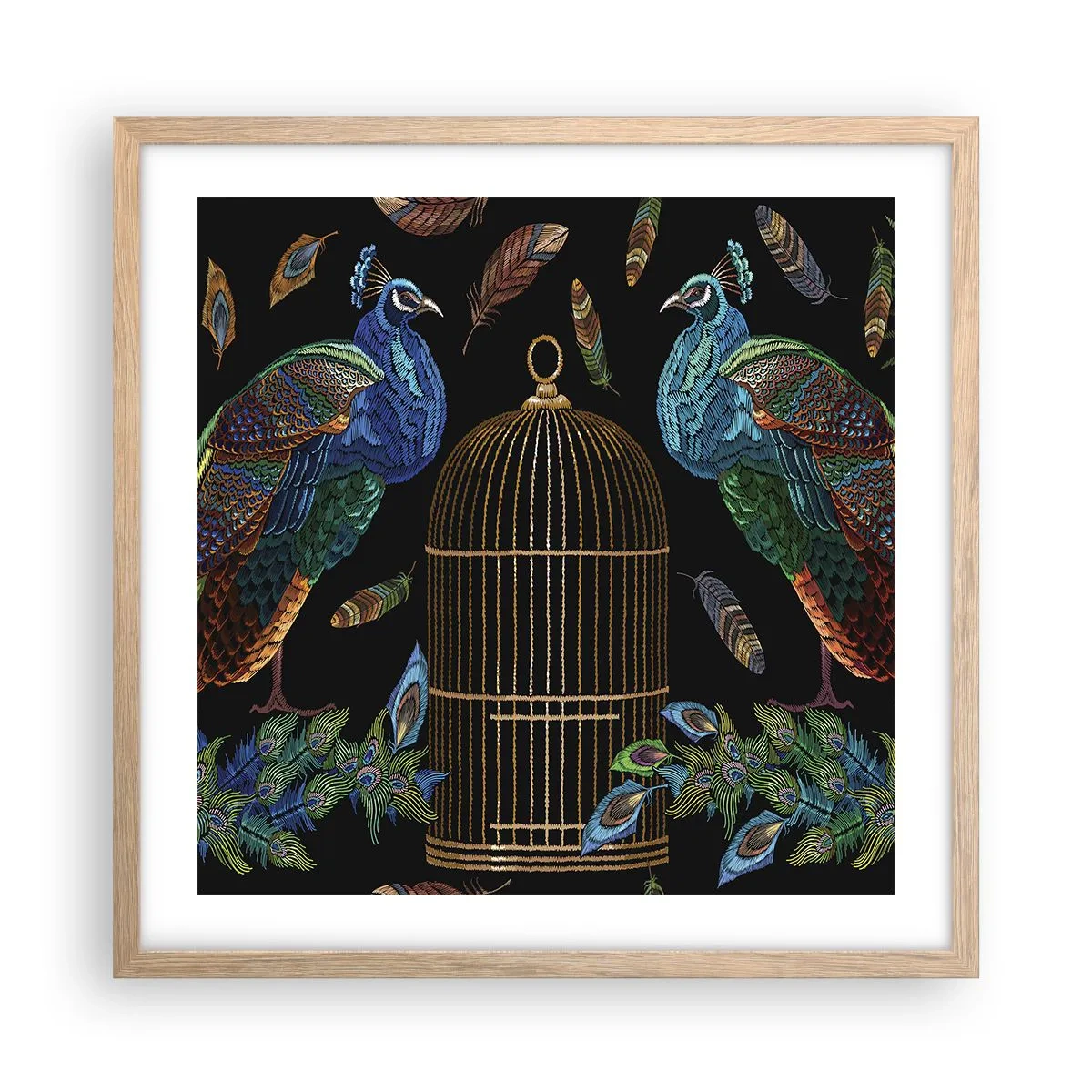 Een poster in een licht eiken lijst - In koninklijke gewaden - 50x50 cm