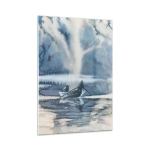 Schilderen op glas - Vissers in hun paradijs - 50x70 cm