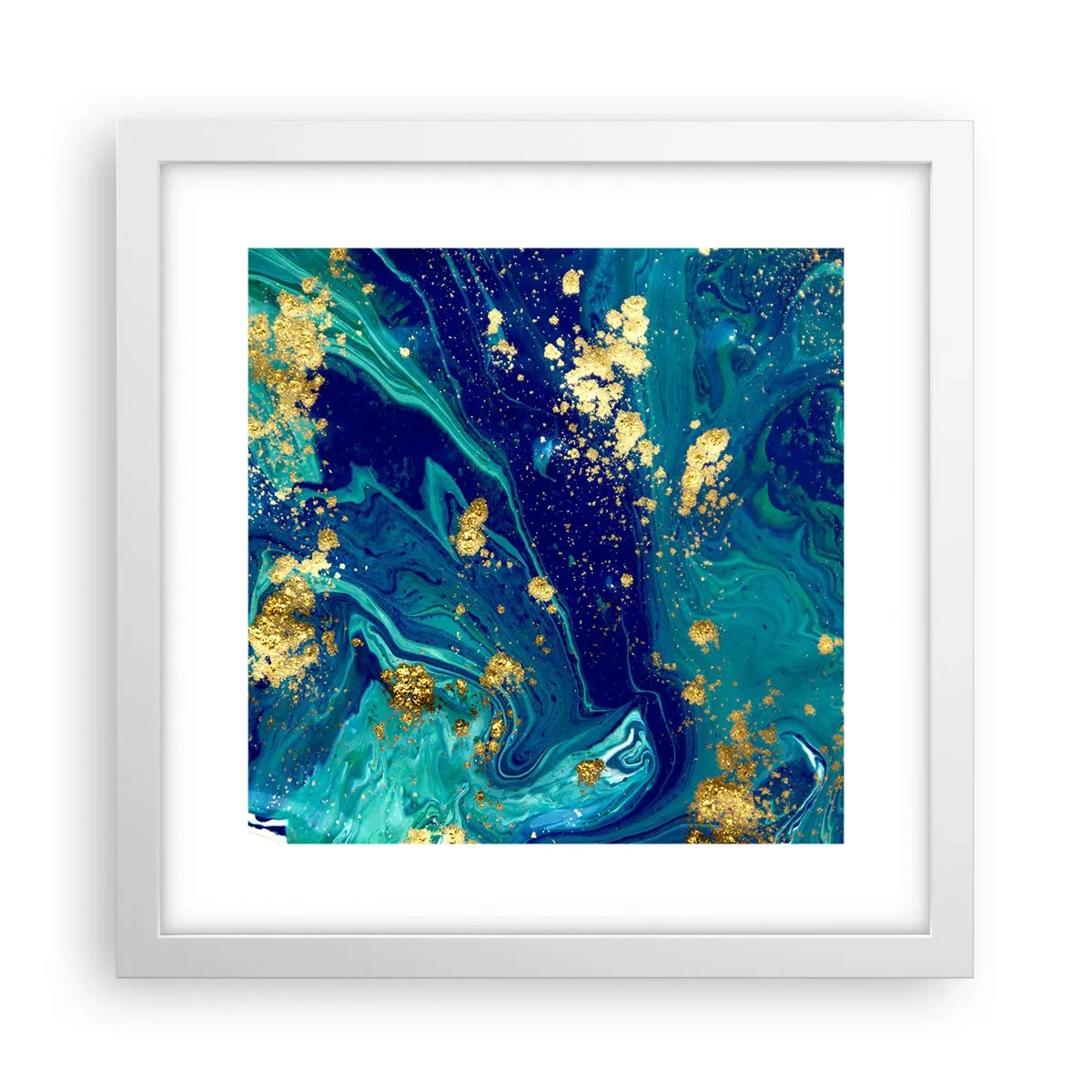 Poster in een witte lijst - De bloemblaadjes van de zon - 30x30 cm