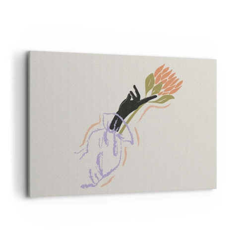 Schilderen op canvas - Zusterlijke aanraking - 100x70 cm