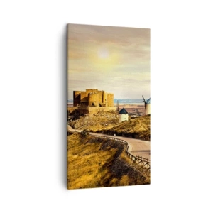 Schilderen op canvas - Don Kichot zal snel hier zijn.  - 45x80 cm