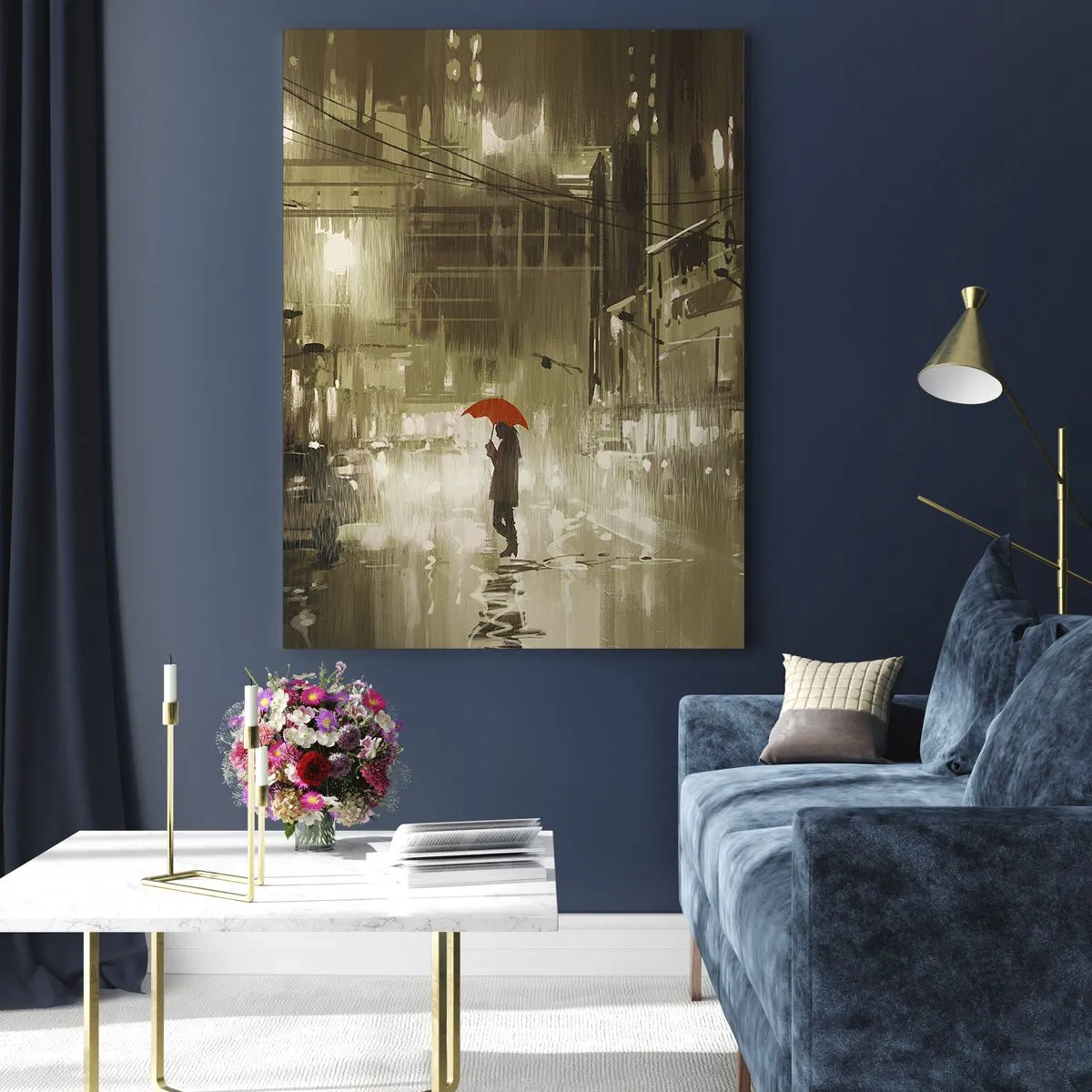 Schilderen op glas - Alleen maar niet eenzaam - 50x70 cm