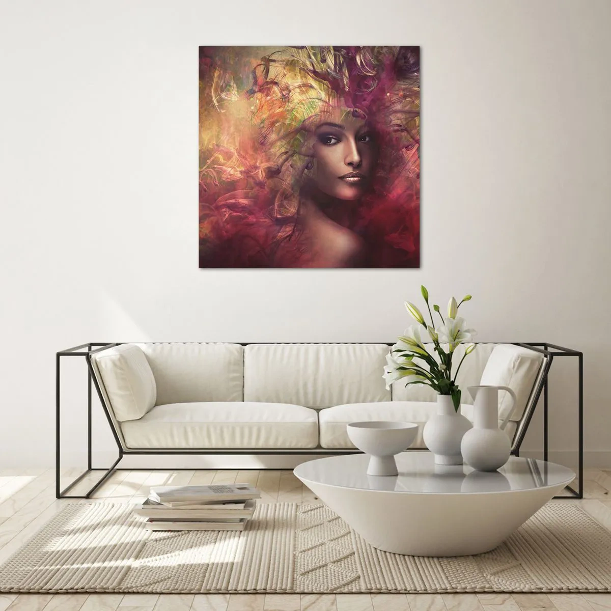 Schilderen op glas - Ik ben hier! - 70x70 cm