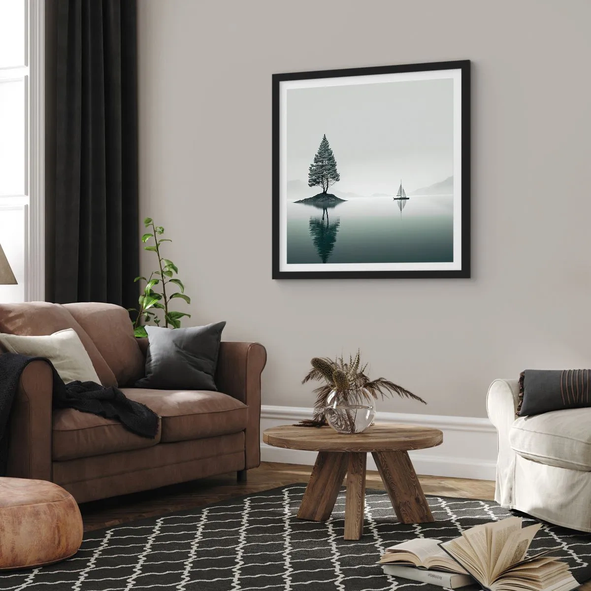 Poster in een zwarte lijst - Droom - 40x40 cm