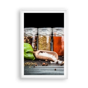 Poster in een witte lijst - Zodat het leven smaak heeft - 61x91 cm