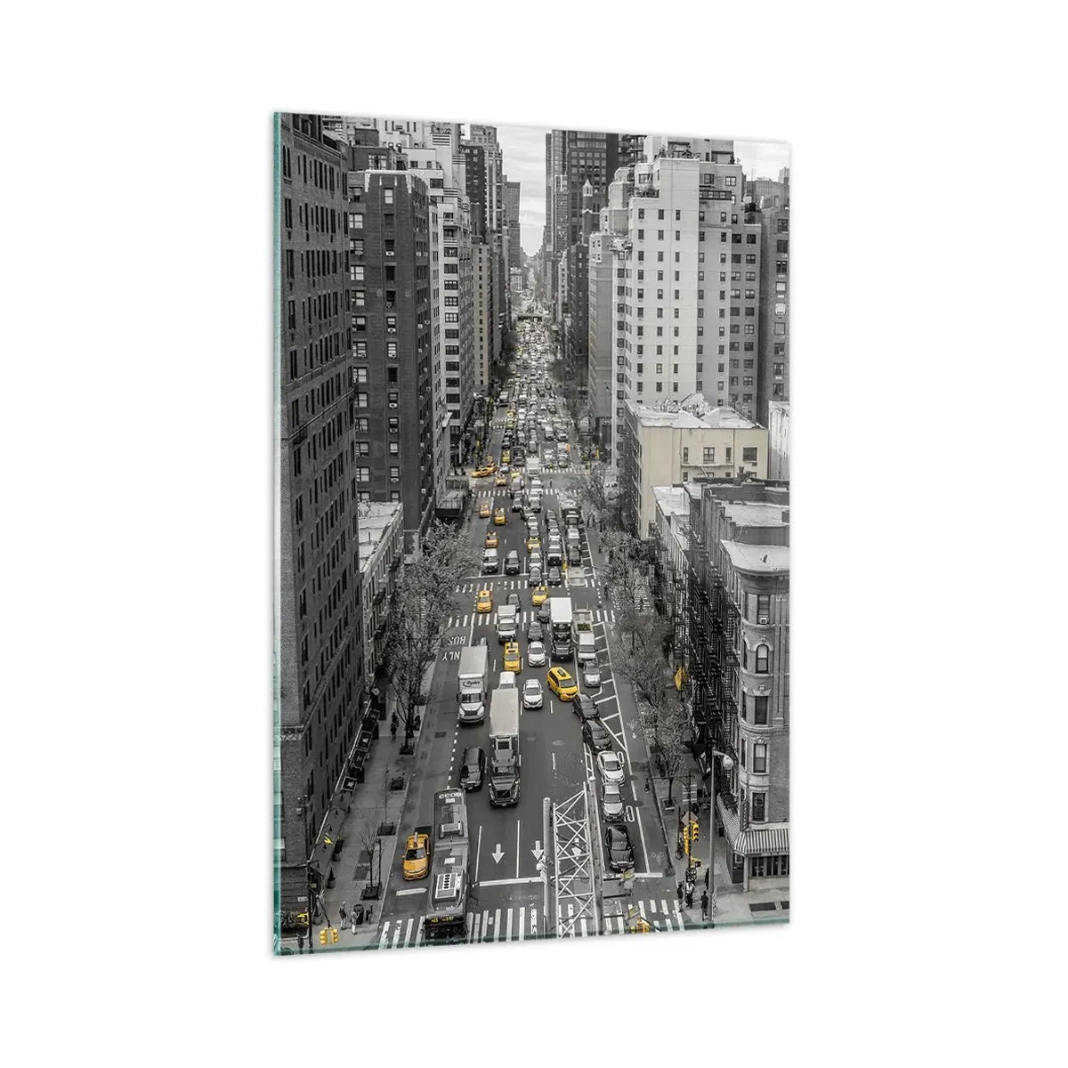 Schilderen op glas - New Yorks leven - 80x120 cm