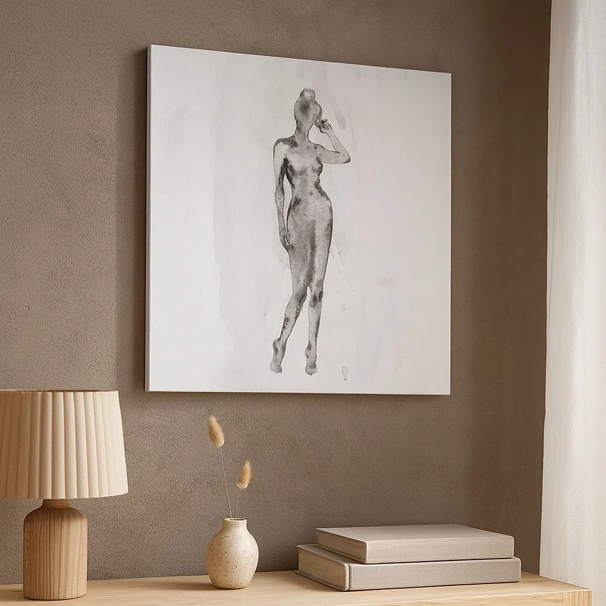 Schilderen op canvas - Een onderzoek naar het ideaal van vrouwelijkheid - 30x30 cm