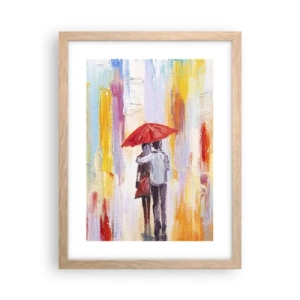 Een poster in een licht eiken lijst - Laat het maar regenen - 30x40 cm