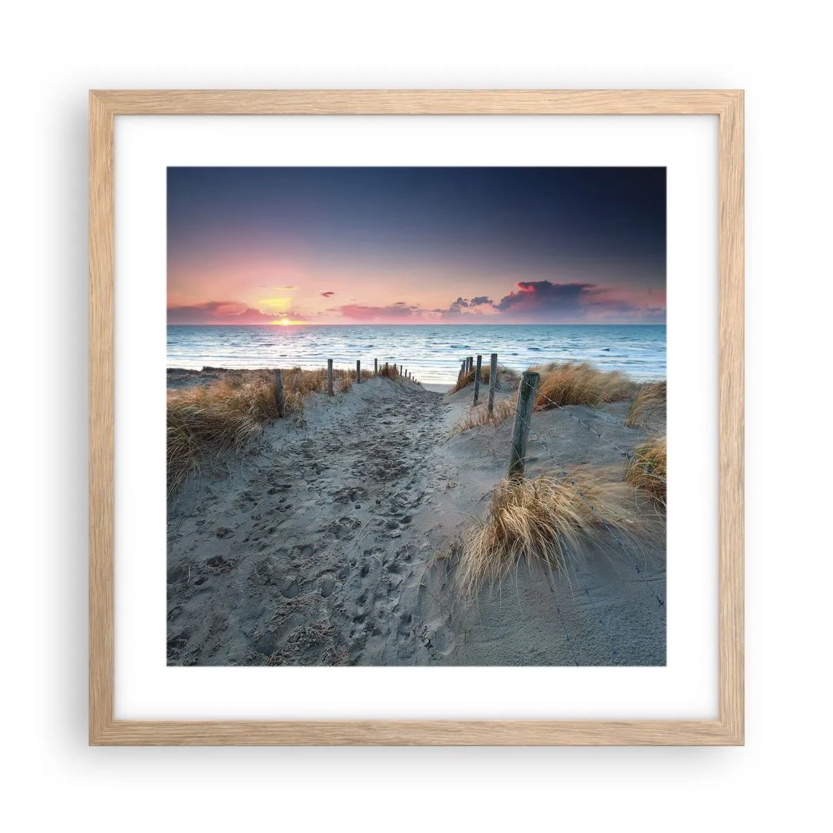 Een poster in een licht eiken lijst - Je liet een regenboog van licht stralend... - 40x40 cm