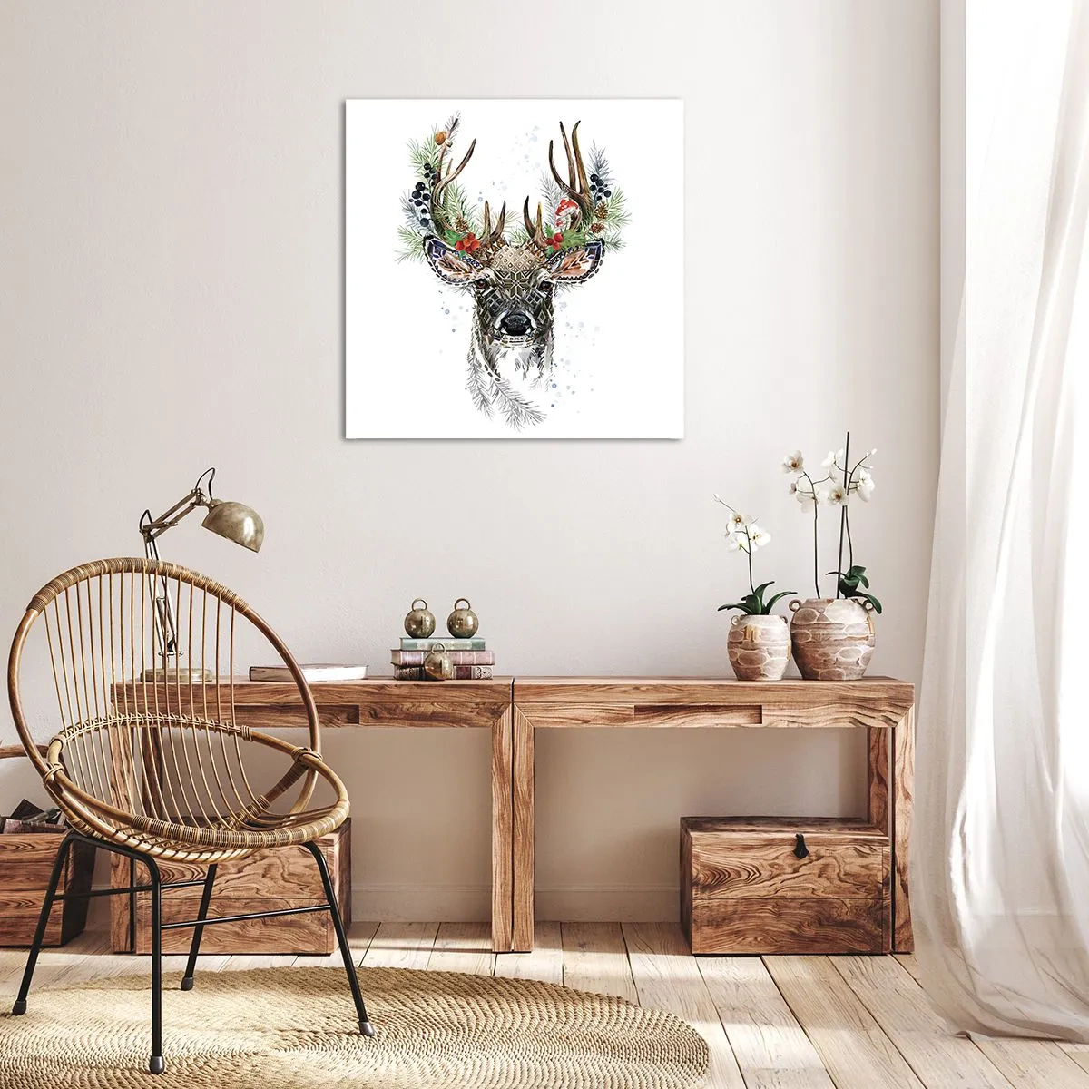 Schilderen op canvas - In een feestelijk gewaad - 70x70 cm