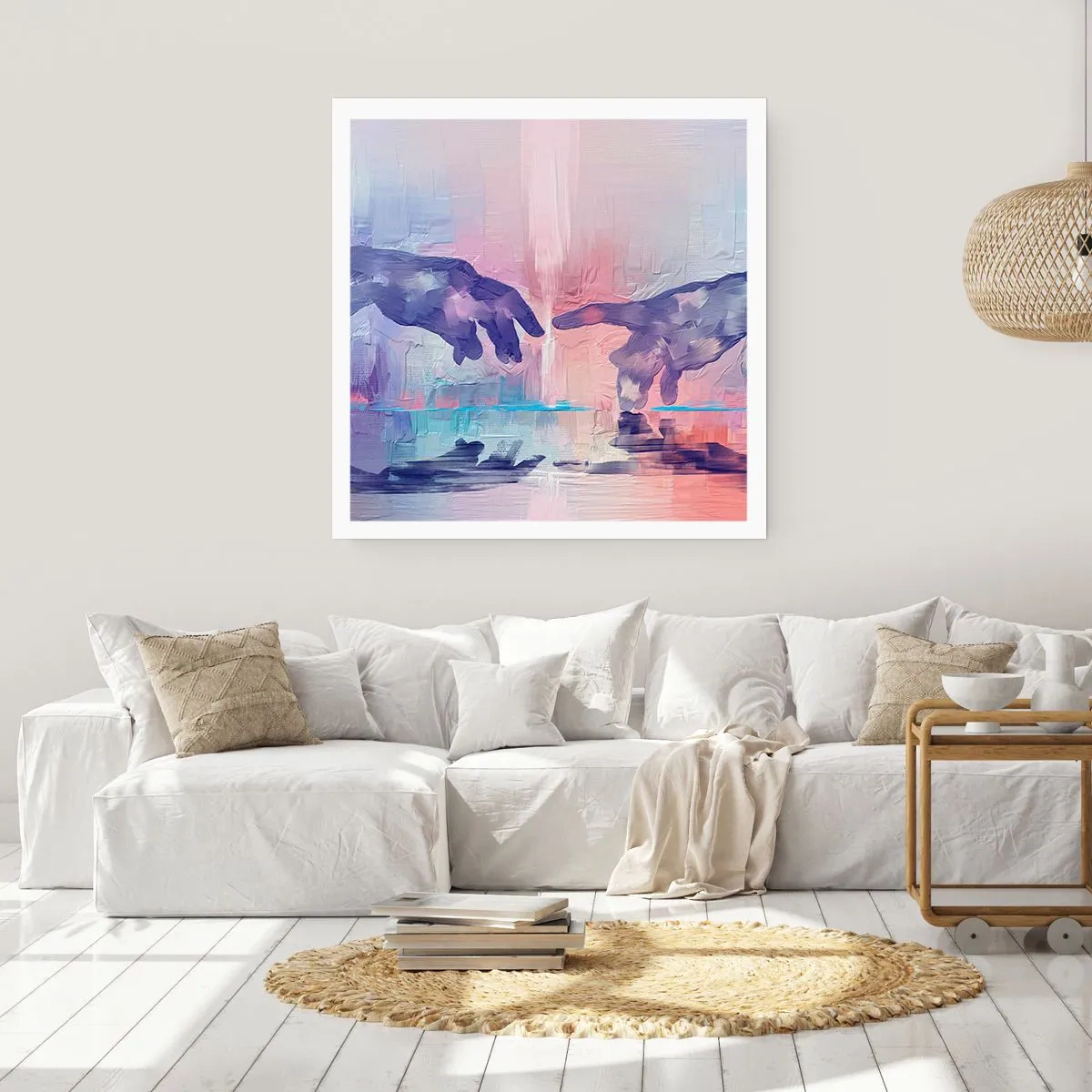 Poster - Goddelijke levensvonk - 40x40 cm