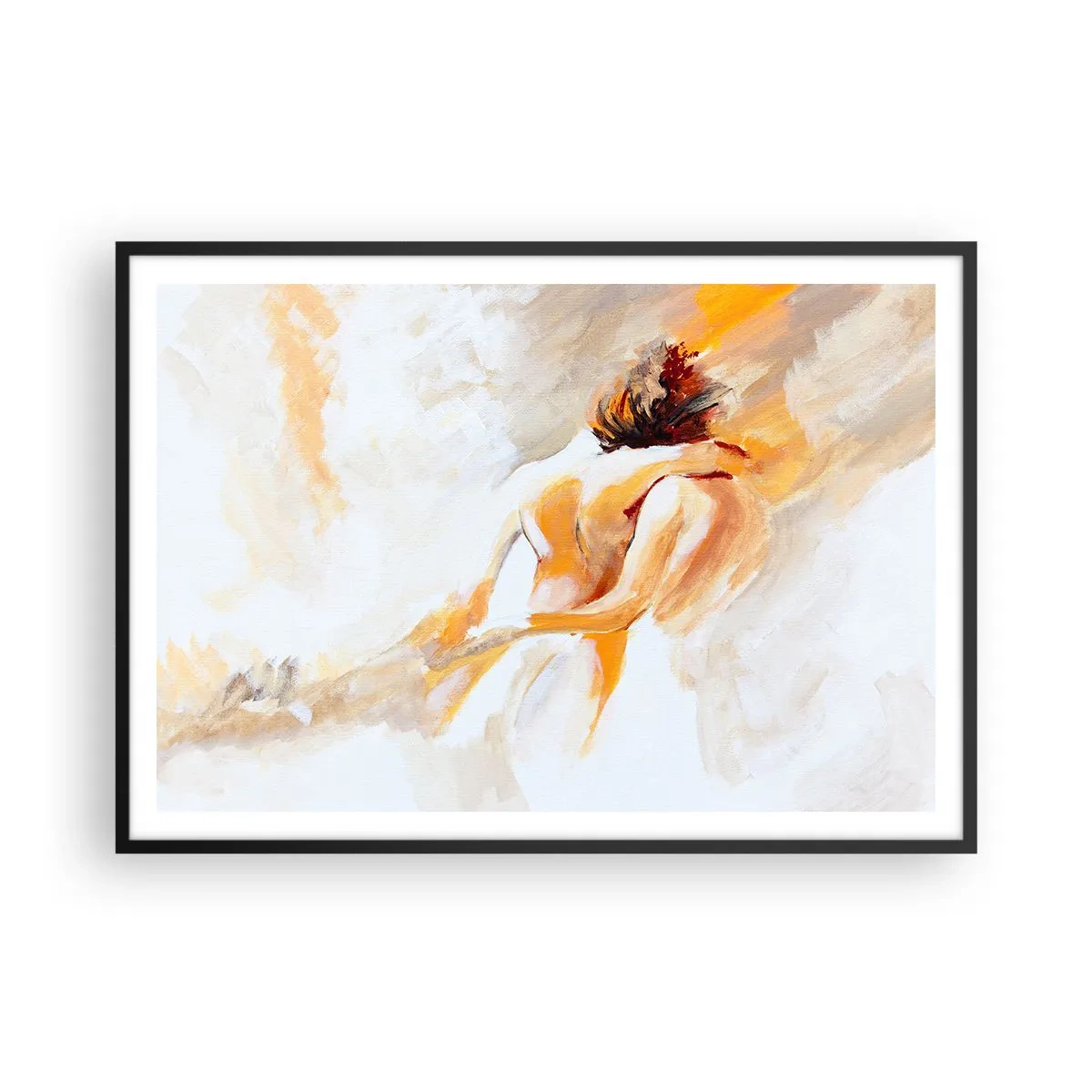 Poster in een zwarte lijst - In de lucht van nabijheid - 100x70 cm