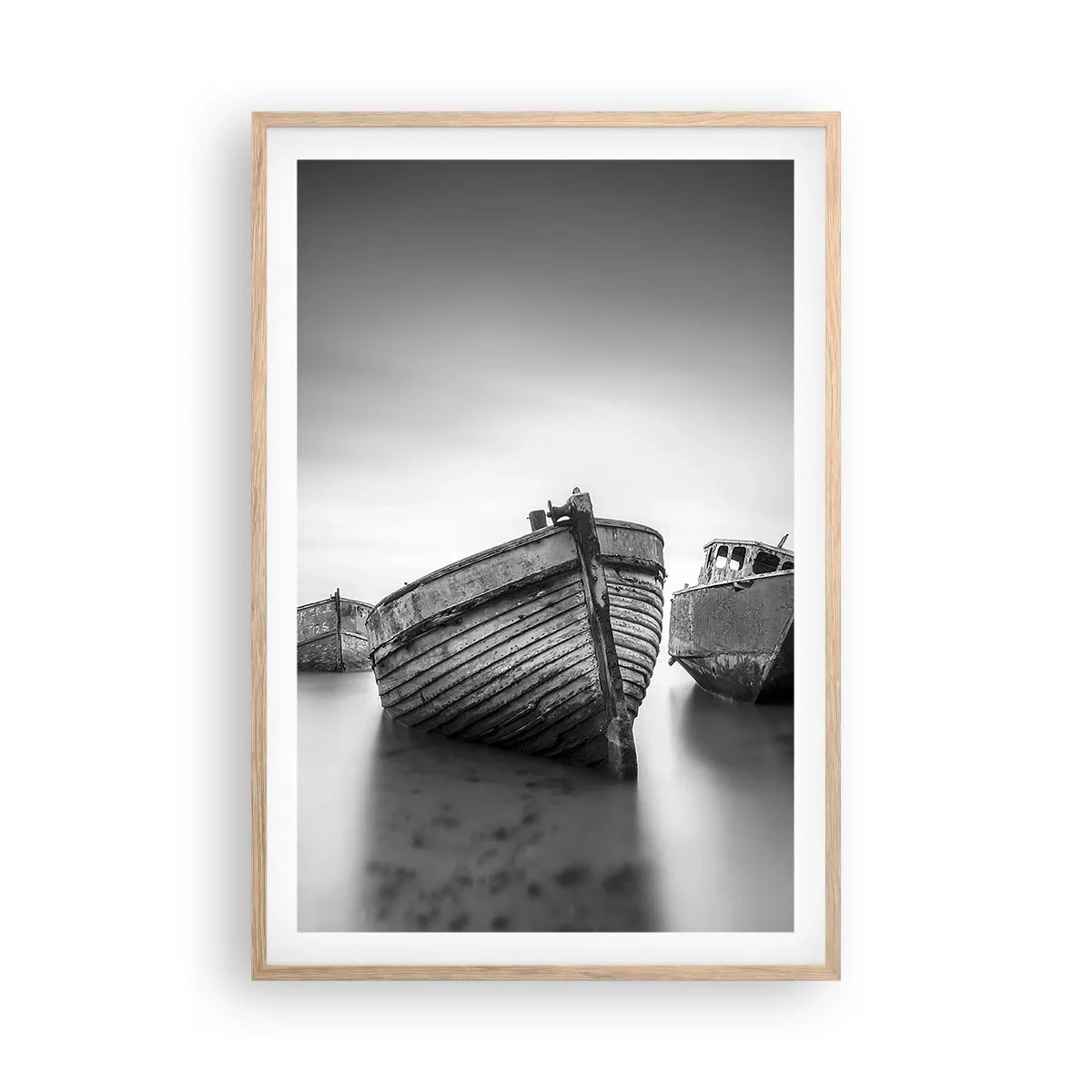 Een poster in een licht eiken lijst - Alleen herinneringen ... - 61x91 cm