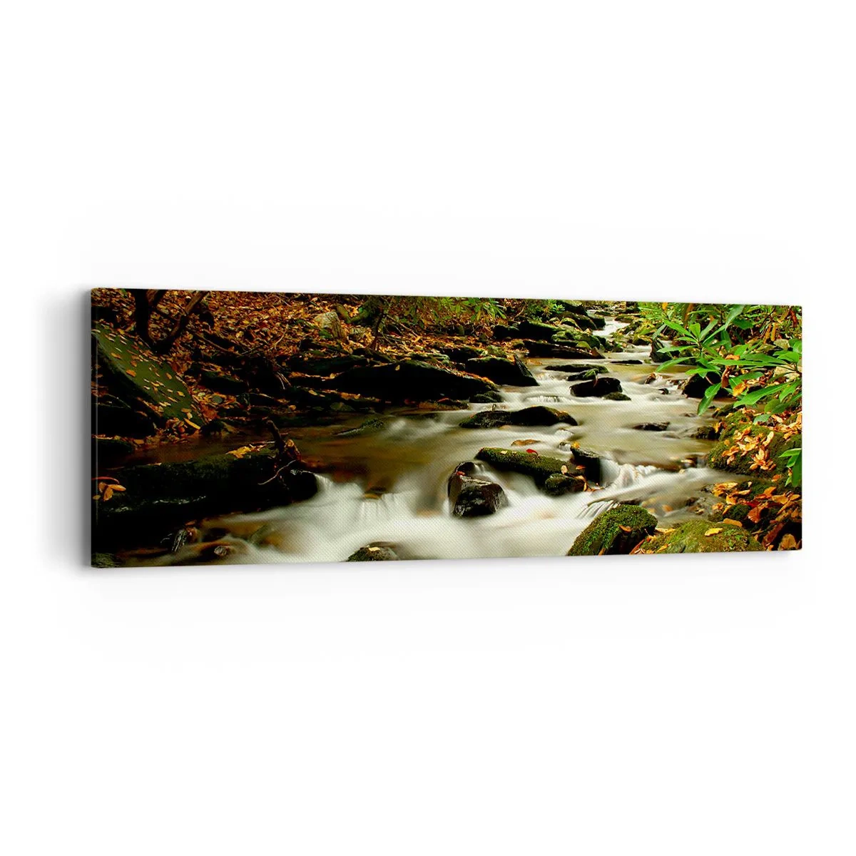 Schilderen op canvas - Zoals vloeibaar zilver - 90x30 cm