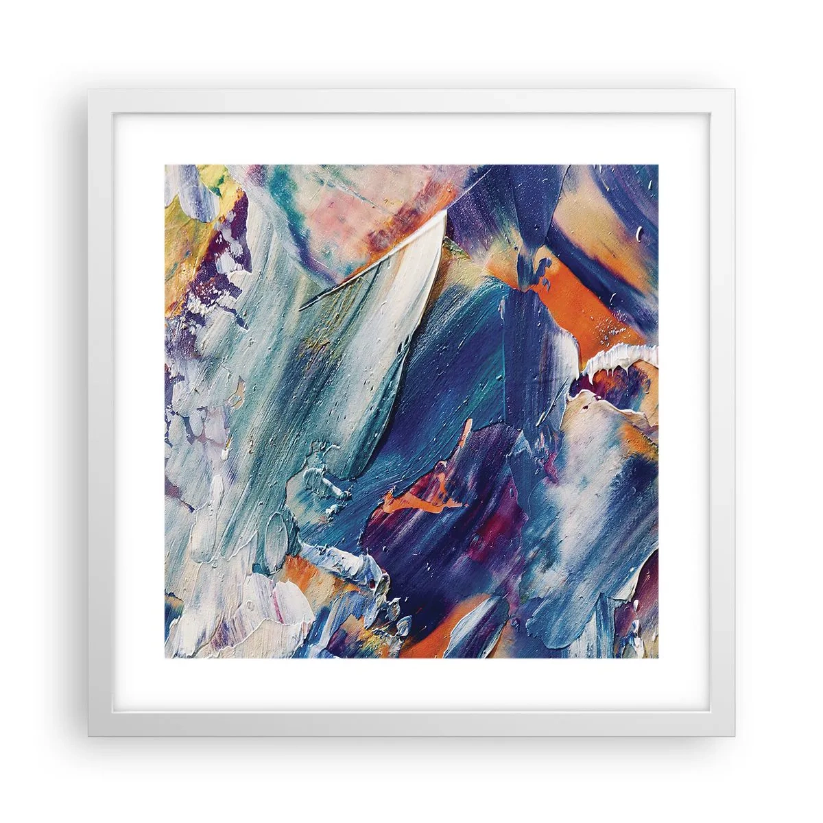 Poster in een witte lijst - Kleur verwarring - 40x40 cm