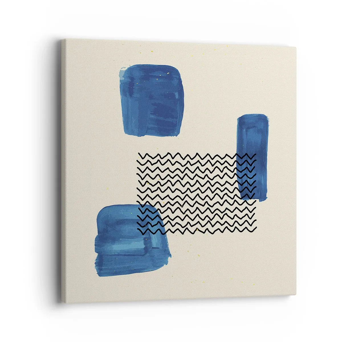 Schilderen op canvas - Een abstract kwartet - 40x40 cm