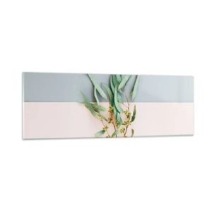 Schilderen op glas - Subtiliteit in pastelkleuren - 90x30 cm