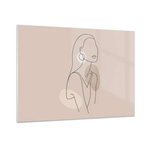 Schilderen op glas - meisjesachtig icoon - 100x70 cm