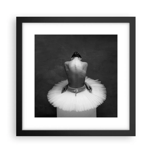Poster in een zwarte lijst - Het bloeit gewoon - 30x30 cm