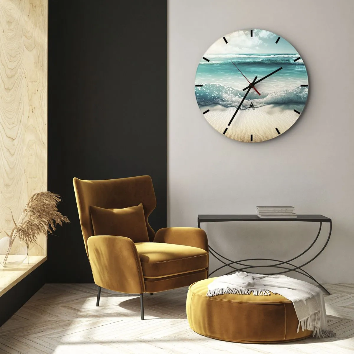Wandklok - Klok - De vrede van de oceaan - 30x30 cm