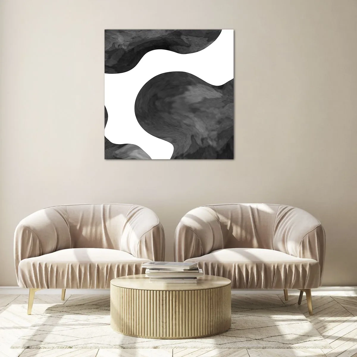 Schilderen op glas - Melkweg - 70x70 cm
