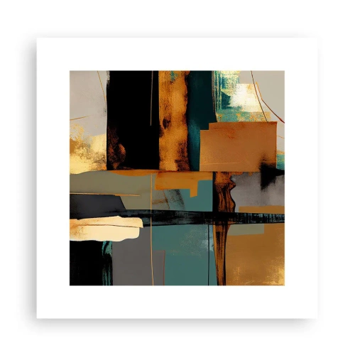 Poster - Abstractie – licht en schaduw - 30x30 cm