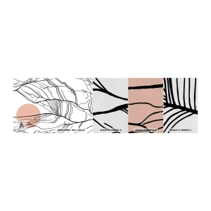 Fotobehang Monster Premium Sand - In een web van twijgen - Abstractie, Grafisch, Ontwerp - 100x30 cm