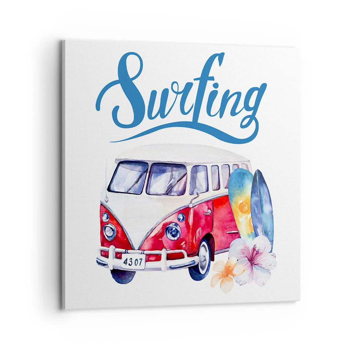 Schilderen op canvas - Komkommer - een klassieker voor een surfer - 60x60 cm