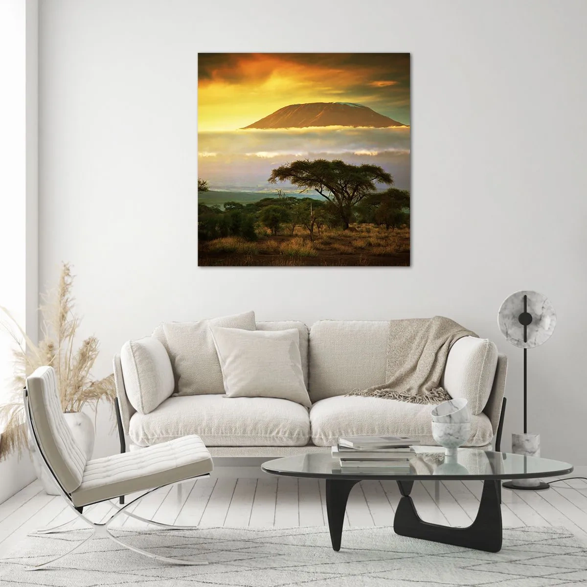 Schilderen op glas - Een reizigersdroom - 60x60 cm