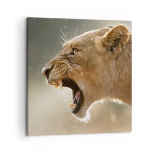Schilderen op canvas - Probeer niet te luisteren - 50x50 cm
