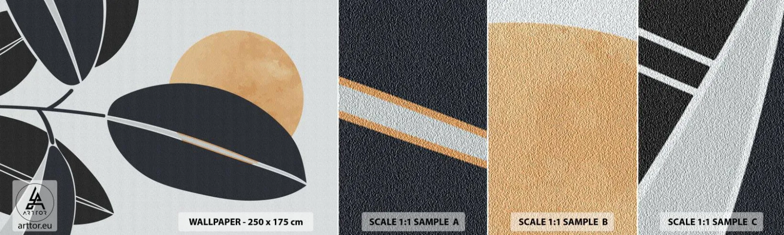 Fotobehang Staaltje Standard Eco - Hete zomerdag - Plantkunde, Bladeren, Minimalisme - 100x30 cm