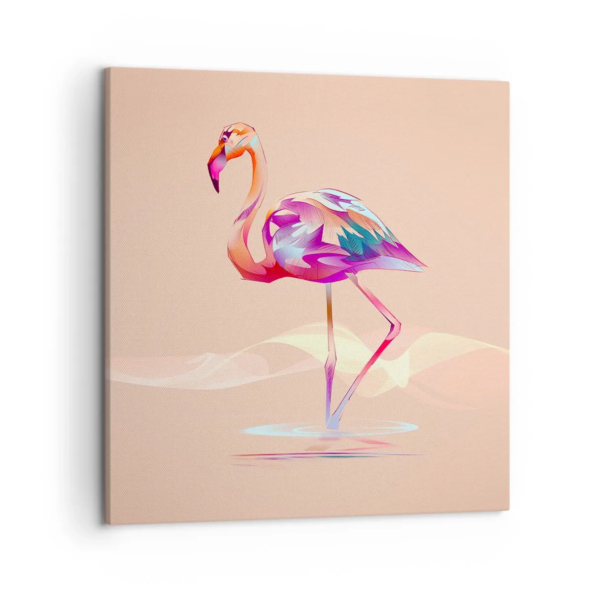 Schilderen op canvas - De vogel van goede emoties - 50x50 cm