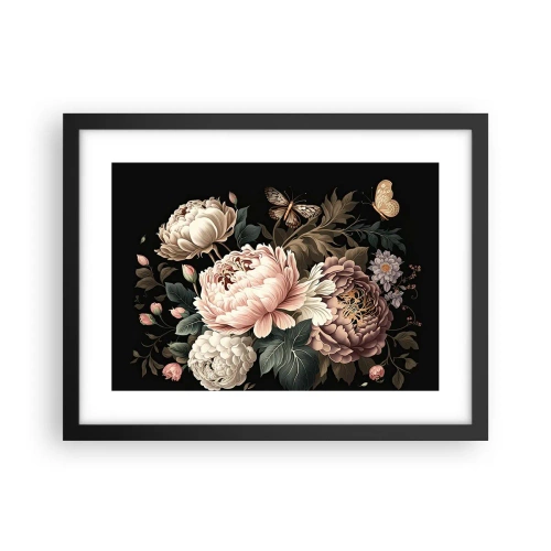 Poster in een zwarte lijst - In barokstijl - 40x30 cm